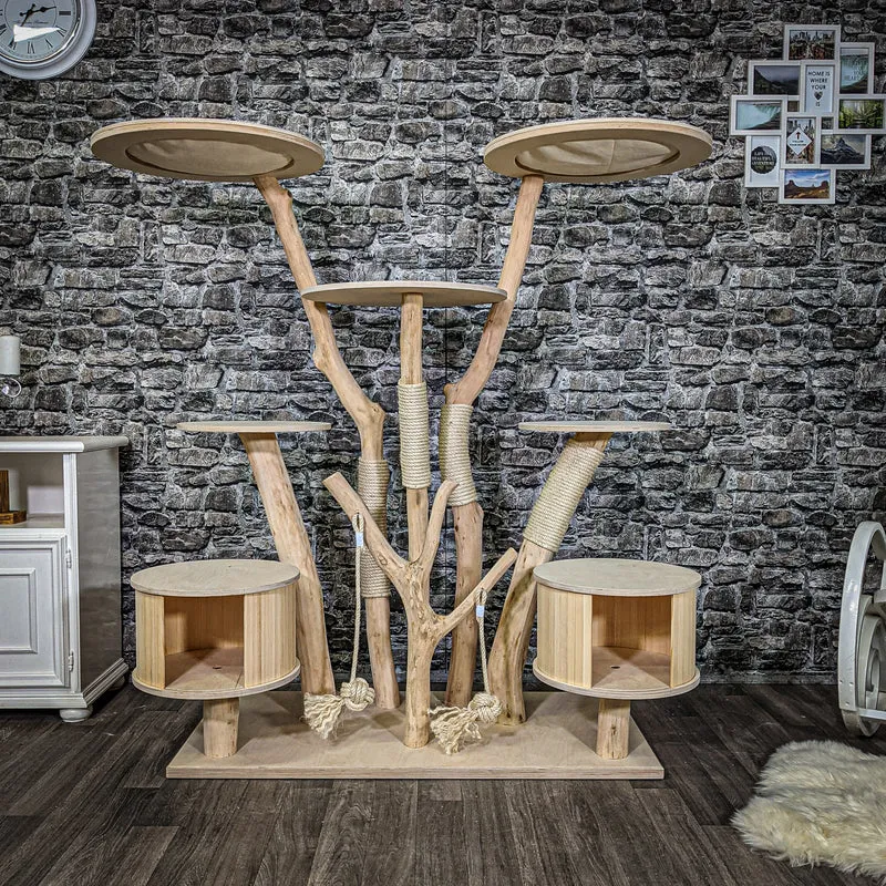 Naturkratzbaum 2259 Kratzbaum Natur Holz Design 152 cm hoch