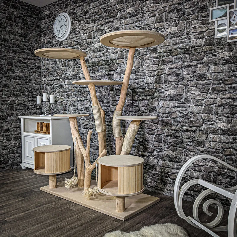 Naturkratzbaum 2259 Kratzbaum Natur Holz Design 152 cm hoch