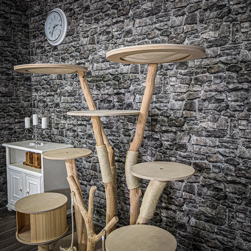Naturkratzbaum 2259 Kratzbaum Natur Holz Design 152 cm hoch