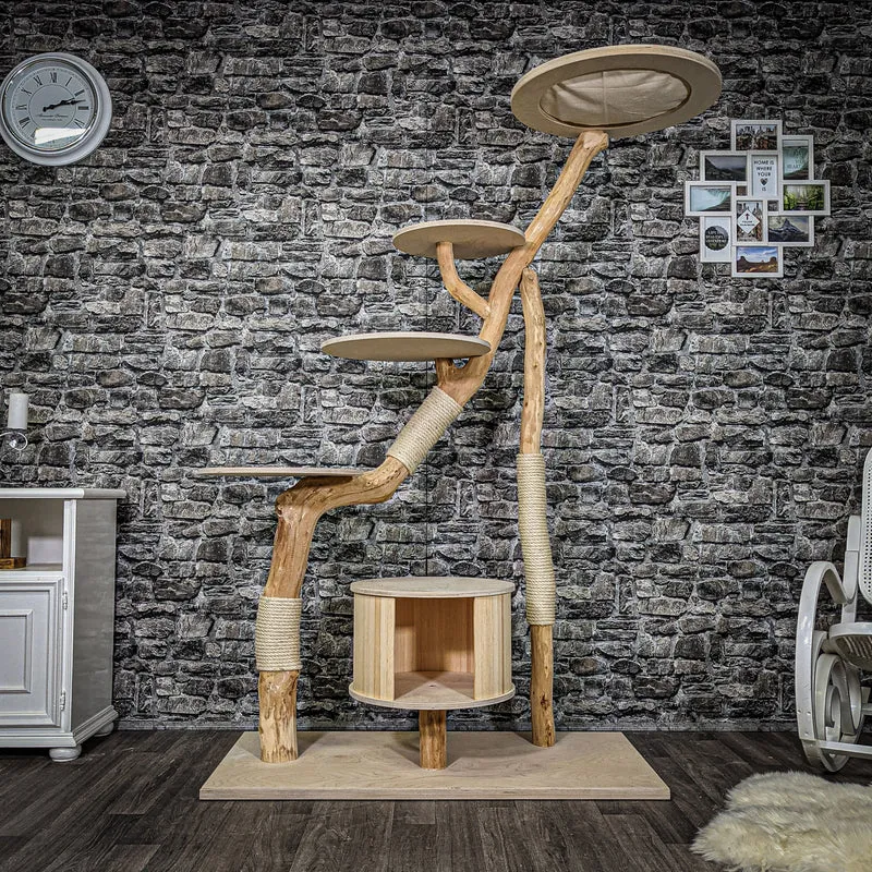 Naturkratzbaum 2258 Kratzbaum Natur Holz Design 190 cm hoch