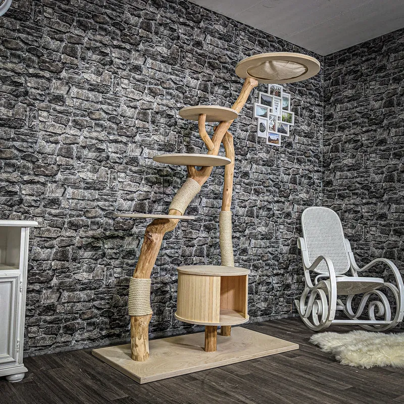 Naturkratzbaum 2258 Kratzbaum Natur Holz Design 190 cm hoch