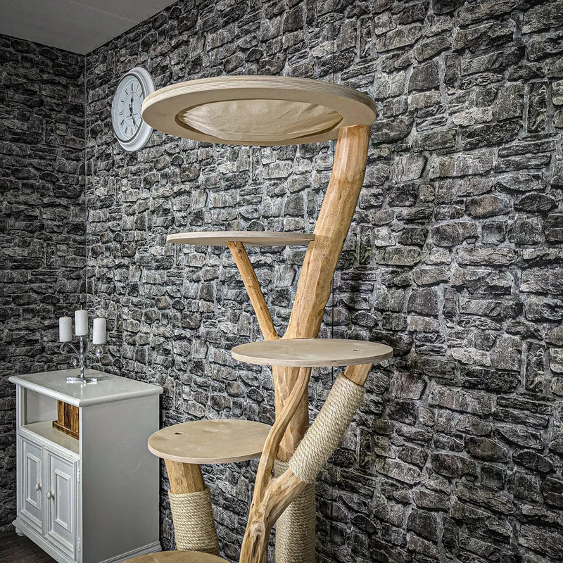 Naturkratzbaum 2255 Kratzbaum Natur Holz Design 170 cm hoch