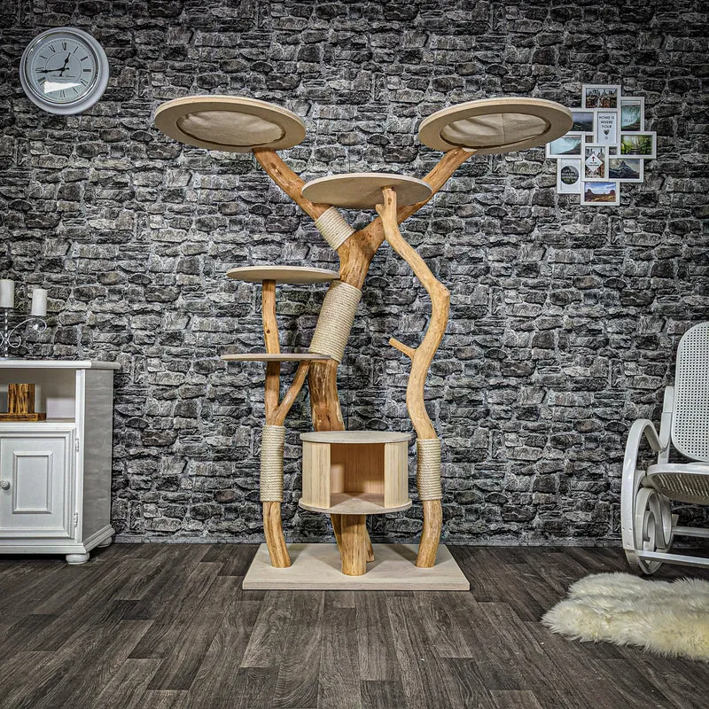 Naturkratzbaum 2256 Kratzbaum Natur Holz Design 170 cm hoch