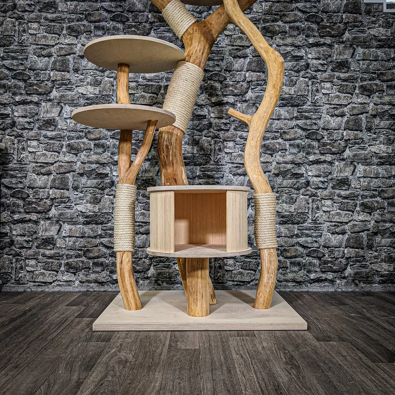 Naturkratzbaum 2256 Kratzbaum Natur Holz Design 170 cm hoch