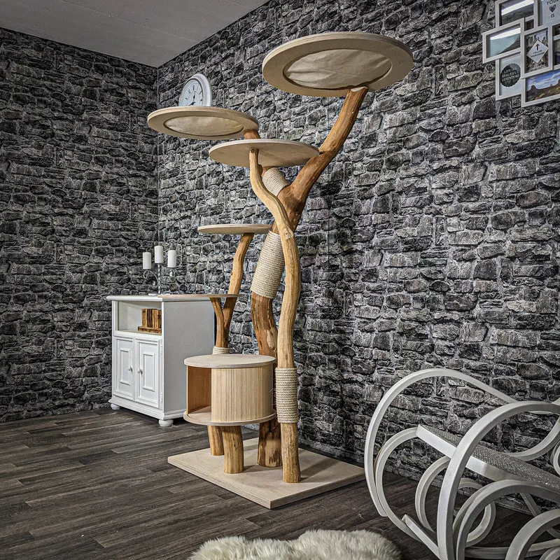 Naturkratzbaum 2256 Kratzbaum Natur Holz Design 170 cm hoch