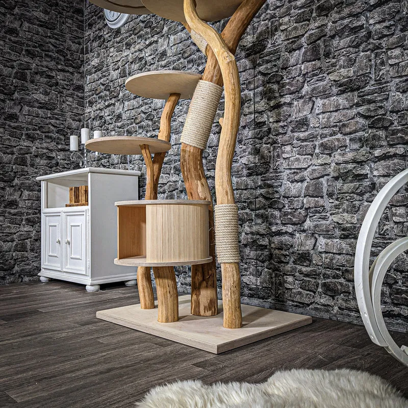 Naturkratzbaum 2256 Kratzbaum Natur Holz Design 170 cm hoch