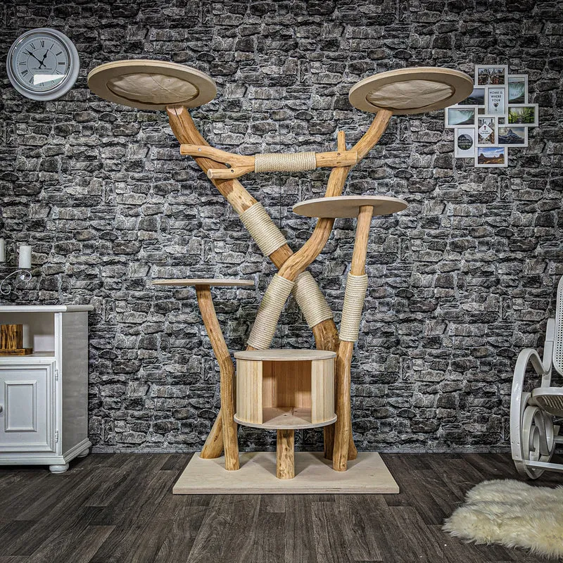 Naturkratzbaum 2257 Kratzbaum Natur Holz Design 180 cm hoch