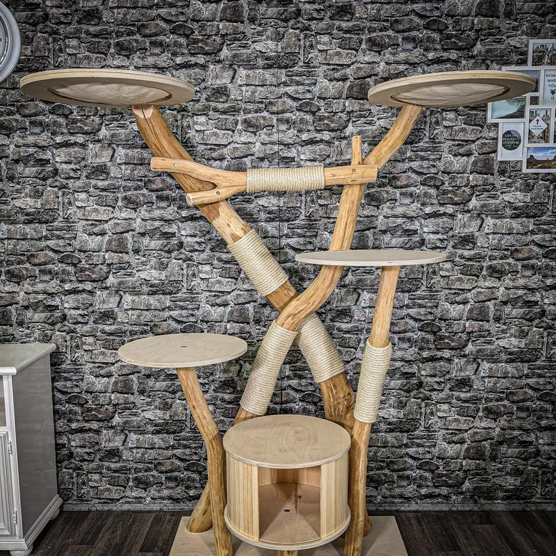 Naturkratzbaum 2257 Kratzbaum Natur Holz Design 180 cm hoch