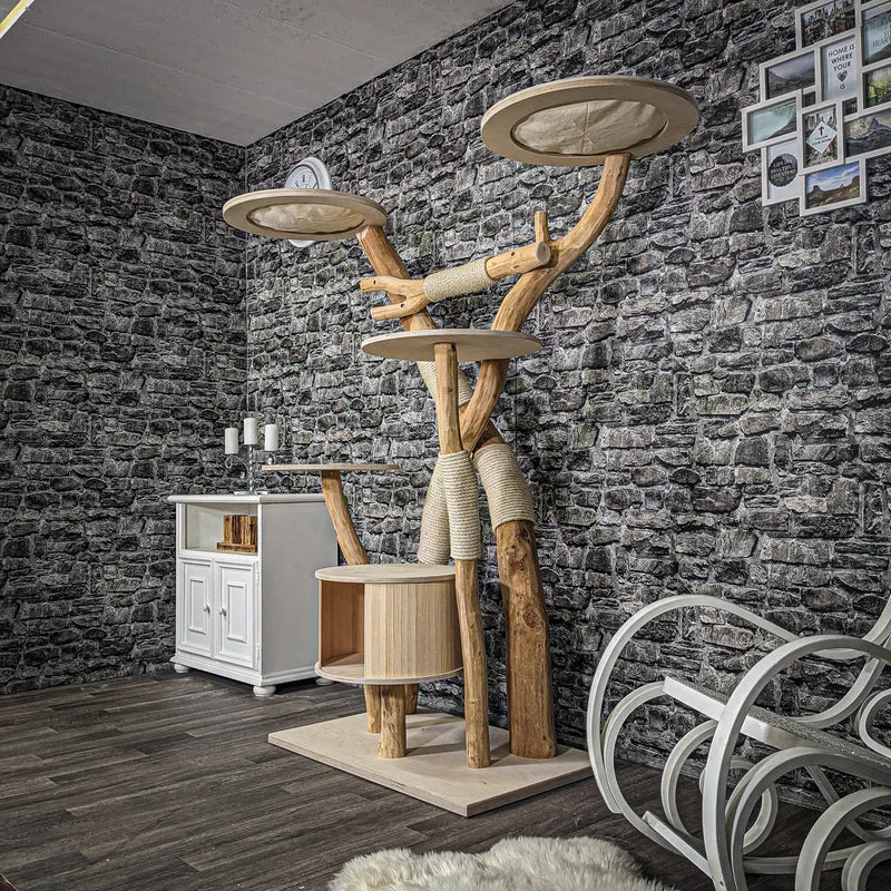 Naturkratzbaum 2257 Kratzbaum Natur Holz Design 180 cm hoch