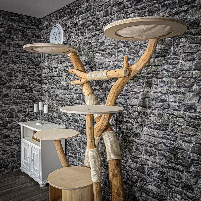 Naturkratzbaum 2257 Kratzbaum Natur Holz Design 180 cm hoch