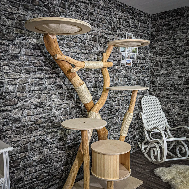 Naturkratzbaum 2257 Kratzbaum Natur Holz Design 180 cm hoch