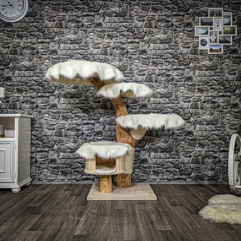 Naturkratzbaum 2248 Kratzbaum Natur Holz Design 120 cm hoch