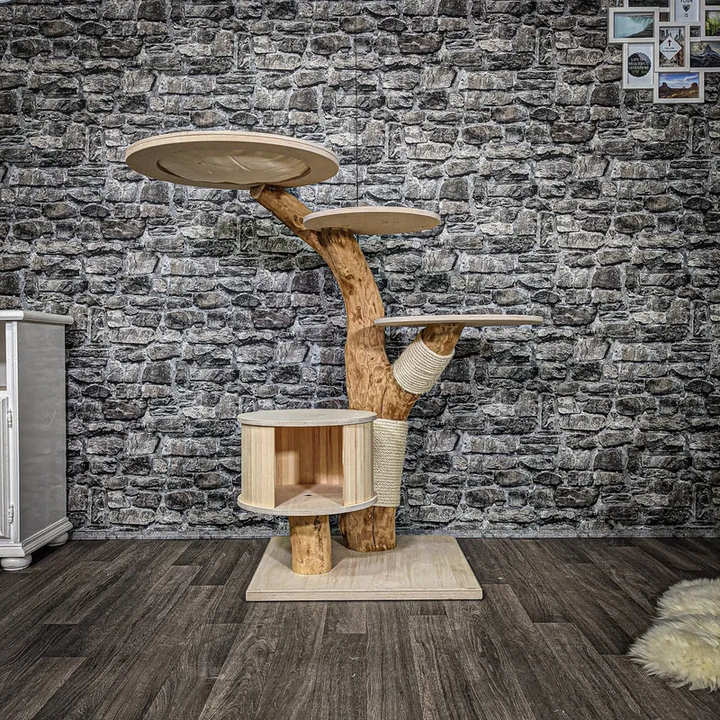 Naturkratzbaum 2248 Kratzbaum Natur Holz Design 120 cm hoch