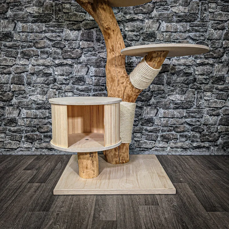 Naturkratzbaum 2248 Kratzbaum Natur Holz Design 120 cm hoch