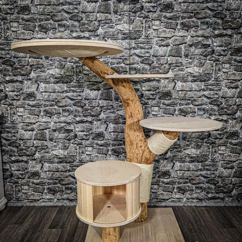 Naturkratzbaum 2248 Kratzbaum Natur Holz Design 120 cm hoch