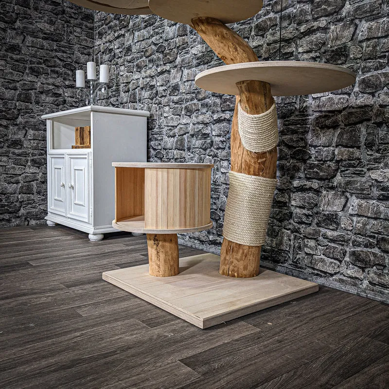 Naturkratzbaum 2248 Kratzbaum Natur Holz Design 120 cm hoch