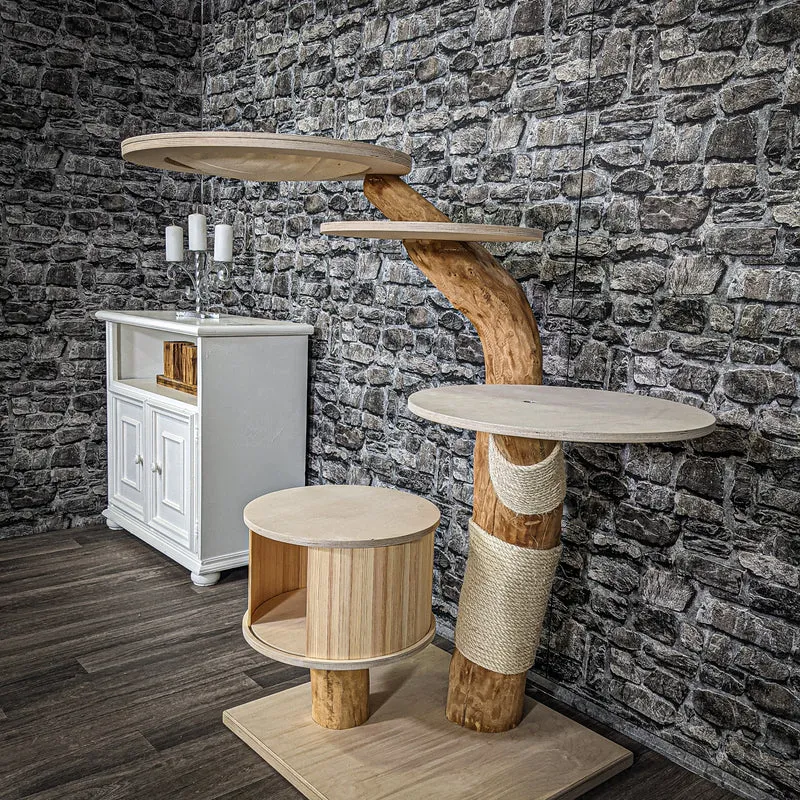 Naturkratzbaum 2248 Kratzbaum Natur Holz Design 120 cm hoch