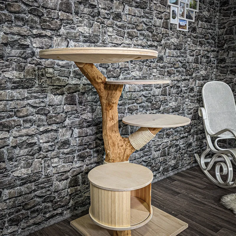 Naturkratzbaum 2248 Kratzbaum Natur Holz Design 120 cm hoch
