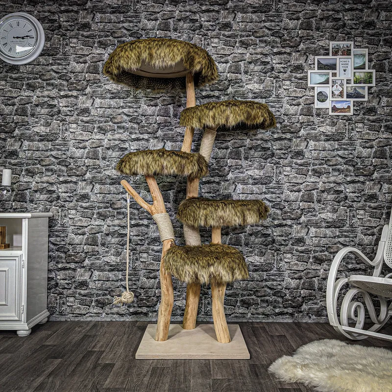 Naturkratzbaum 2246 Kratzbaum Natur Holz Design 175 cm hoch