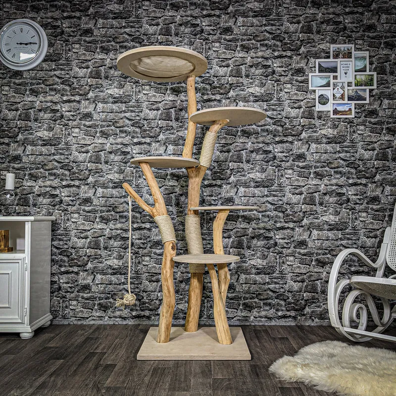 Naturkratzbaum 2246 Kratzbaum Natur Holz Design 175 cm hoch