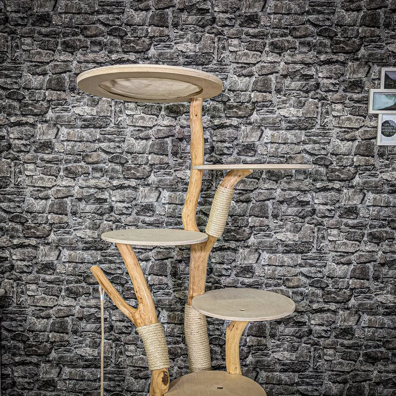 Naturkratzbaum 2246 Kratzbaum Natur Holz Design 175 cm hoch