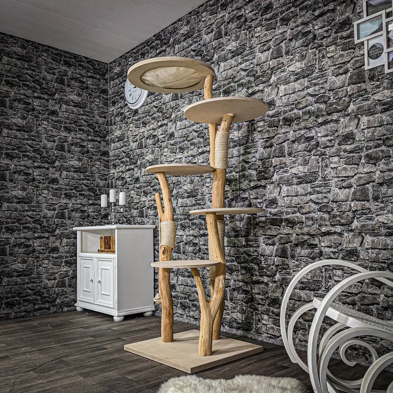 Naturkratzbaum 2246 Kratzbaum Natur Holz Design 175 cm hoch