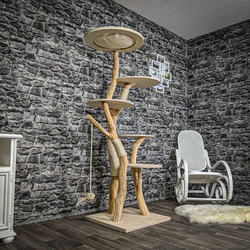 Naturkratzbaum 2246 Kratzbaum Natur Holz Design 175 cm hoch