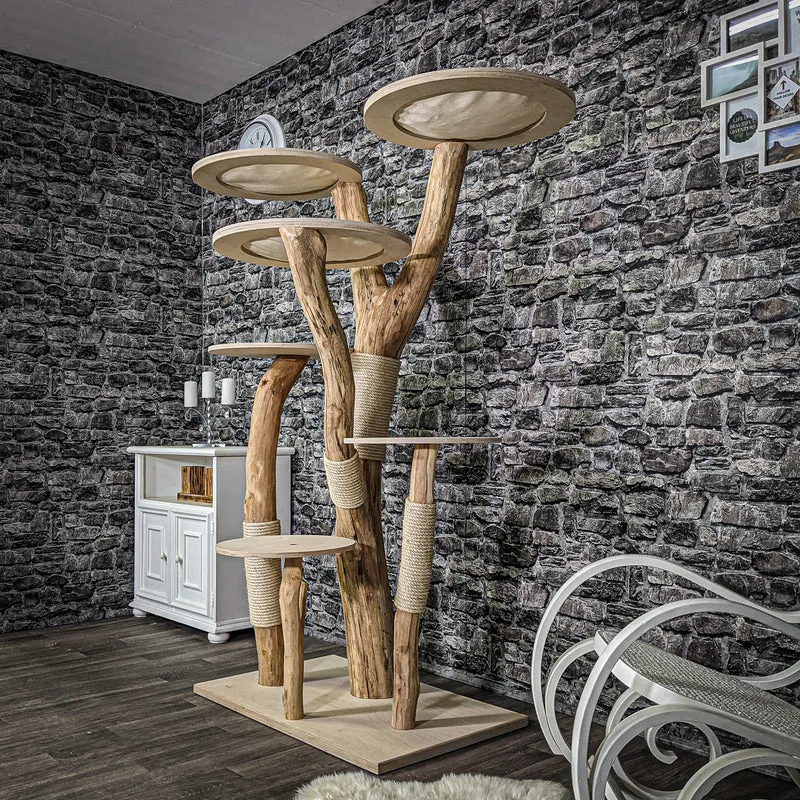 Naturkratzbaum 2245 Kratzbaum Natur Holz Design 175 cm hoch