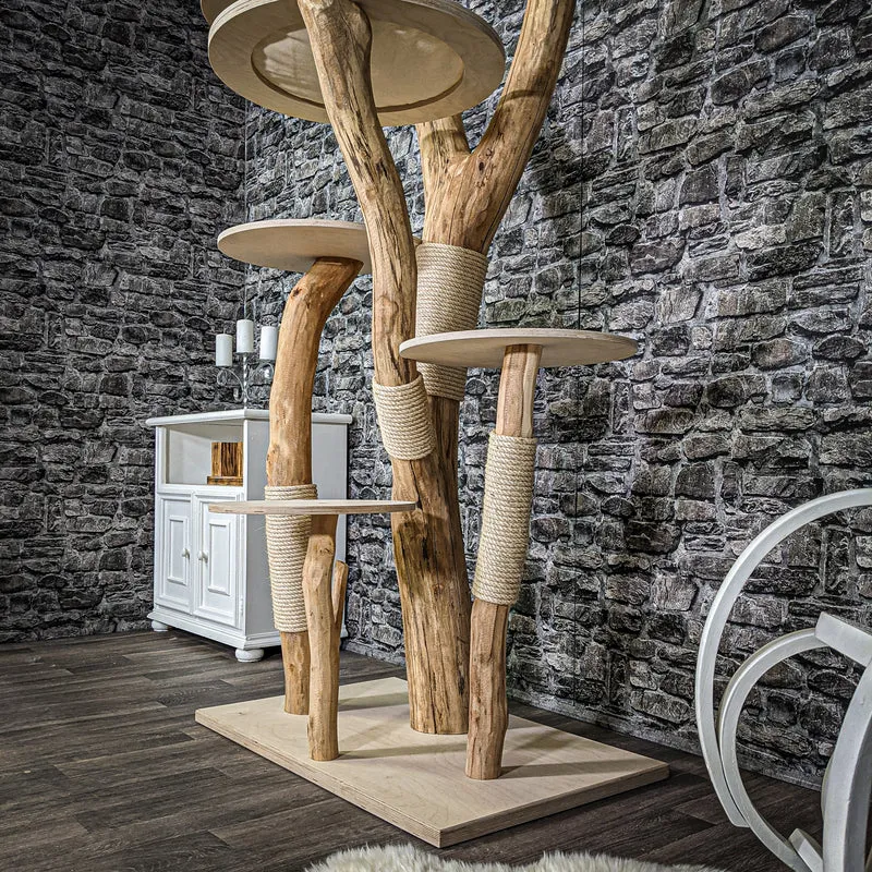 Naturkratzbaum 2245 Kratzbaum Natur Holz Design 175 cm hoch