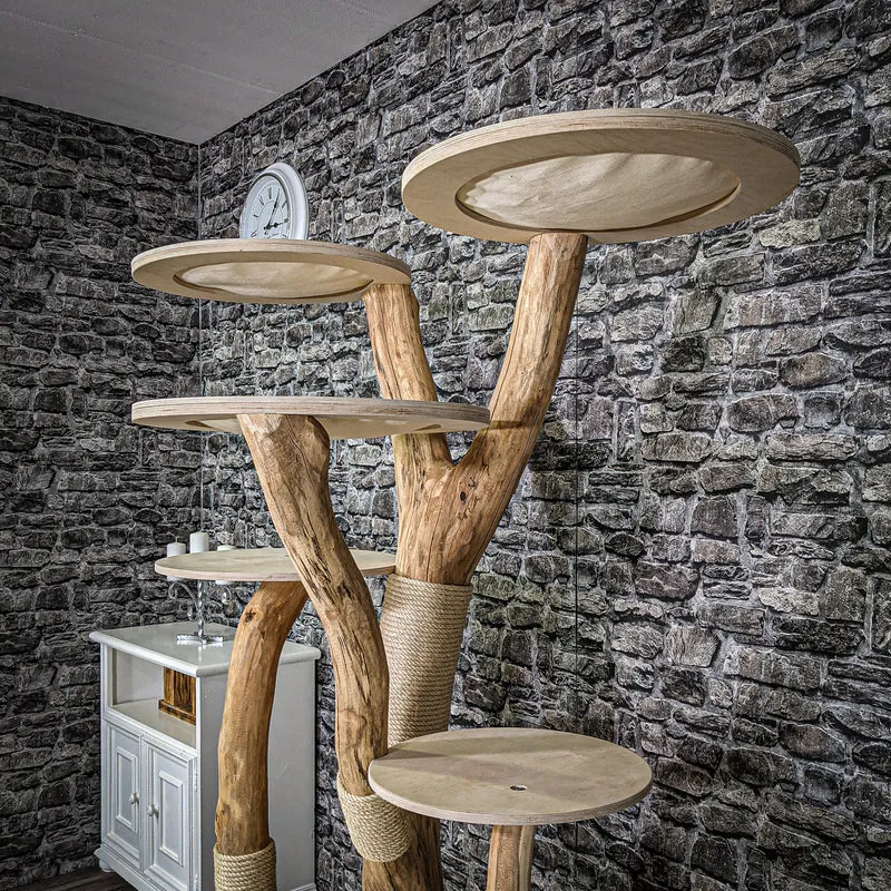 Naturkratzbaum 2245 Kratzbaum Natur Holz Design 175 cm hoch