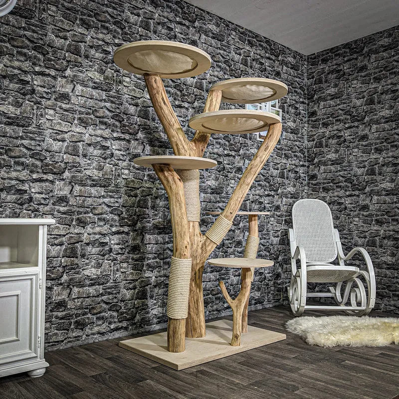 Naturkratzbaum 2245 Kratzbaum Natur Holz Design 175 cm hoch