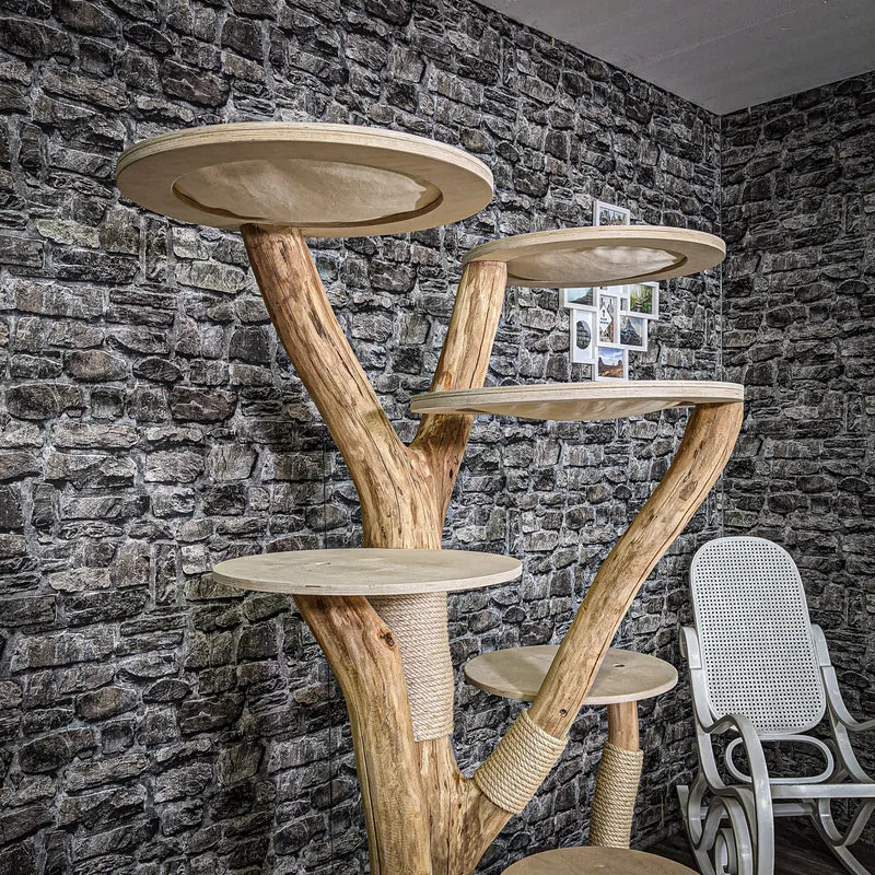 Naturkratzbaum 2245 Kratzbaum Natur Holz Design 175 cm hoch