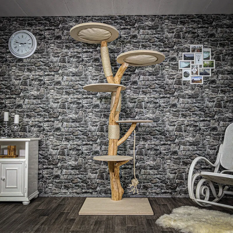 Naturkratzbaum 2244 Kratzbaum Natur Holz Design 205 cm hoch