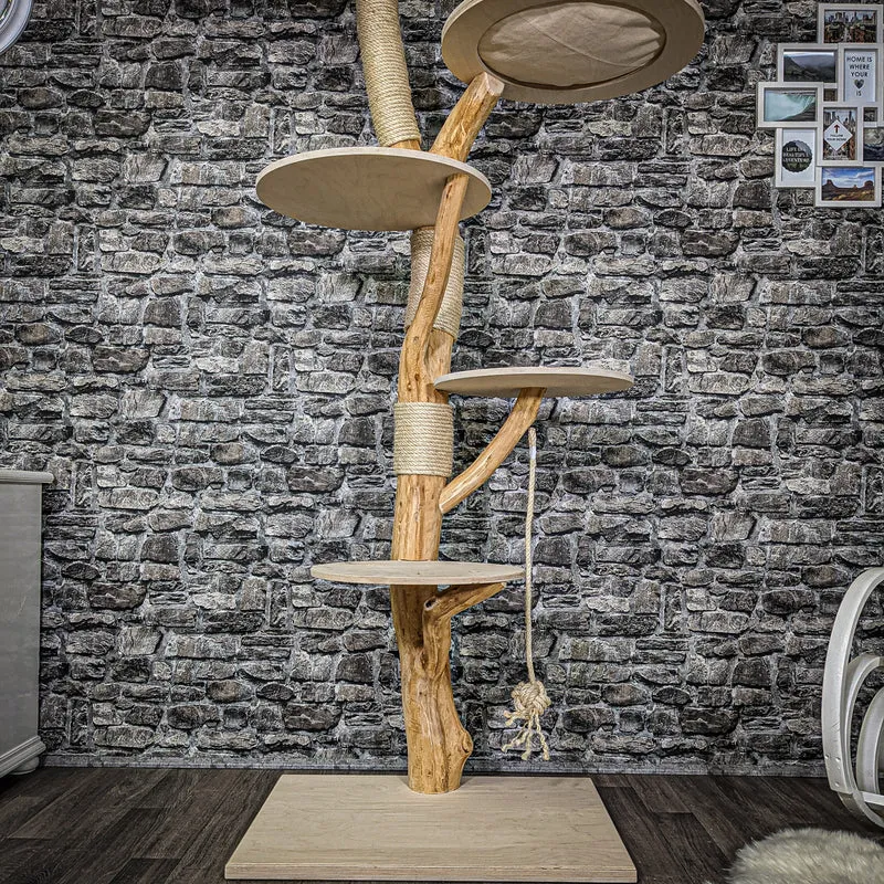 Naturkratzbaum 2244 Kratzbaum Natur Holz Design 205 cm hoch