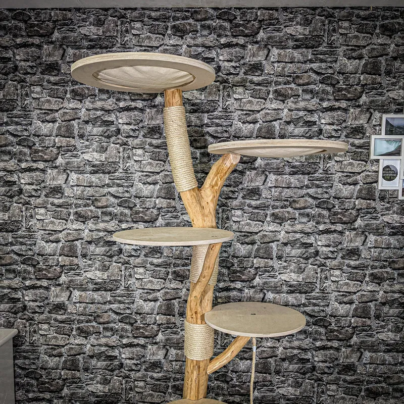 Naturkratzbaum 2244 Kratzbaum Natur Holz Design 205 cm hoch