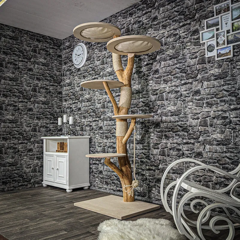 Naturkratzbaum 2244 Kratzbaum Natur Holz Design 205 cm hoch