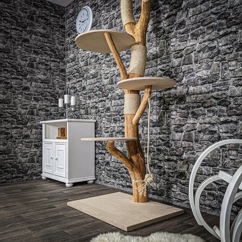 Naturkratzbaum 2244 Kratzbaum Natur Holz Design 205 cm hoch