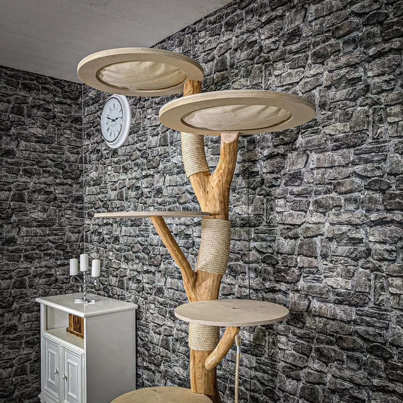 Naturkratzbaum 2244 Kratzbaum Natur Holz Design 205 cm hoch