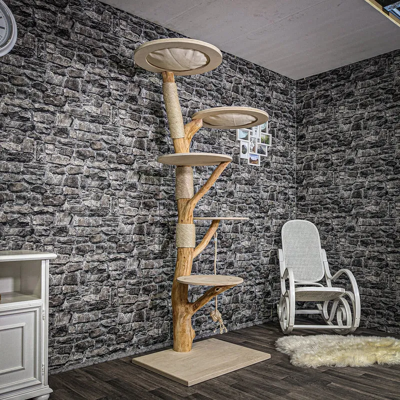 Naturkratzbaum 2244 Kratzbaum Natur Holz Design 205 cm hoch