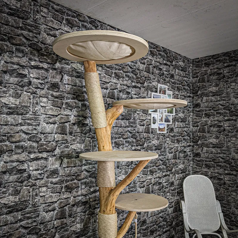 Naturkratzbaum 2244 Kratzbaum Natur Holz Design 205 cm hoch