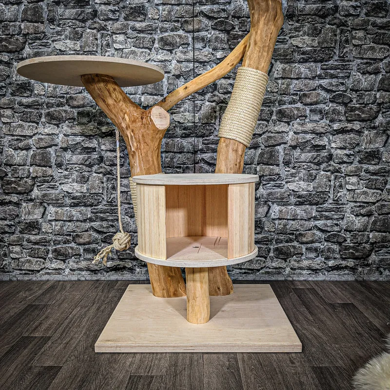 Naturkratzbaum 2243 Kratzbaum Natur Holz Design 125 cm hoch