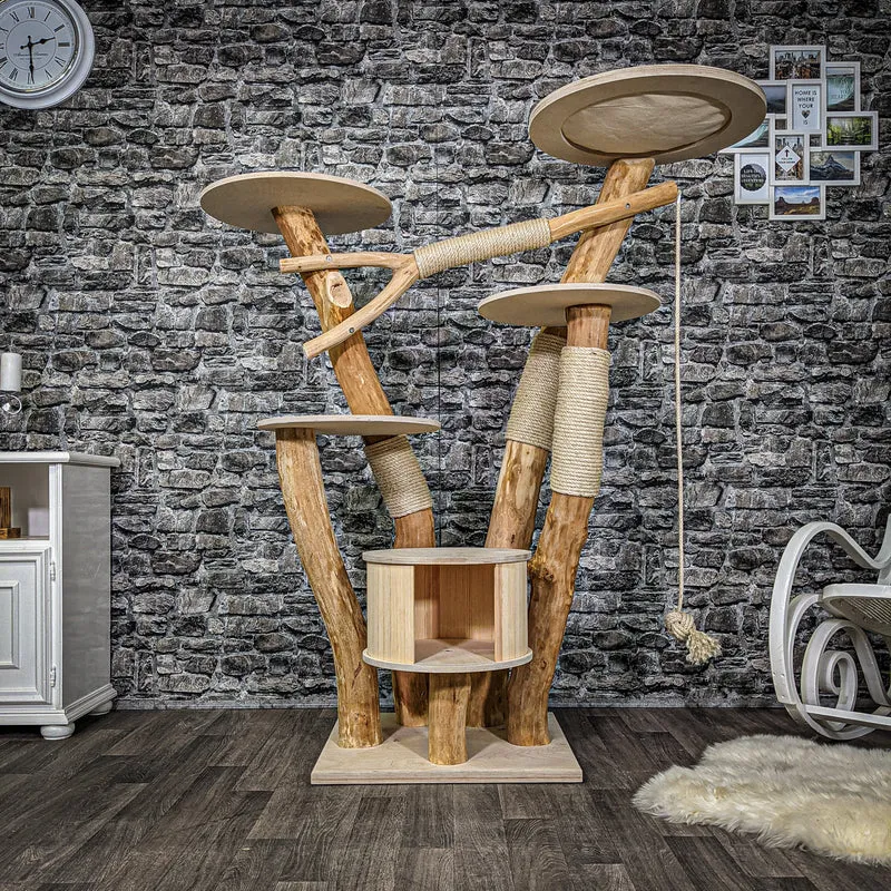 Naturkratzbaum 2242 Kratzbaum Natur Holz Design 160 cm hoch