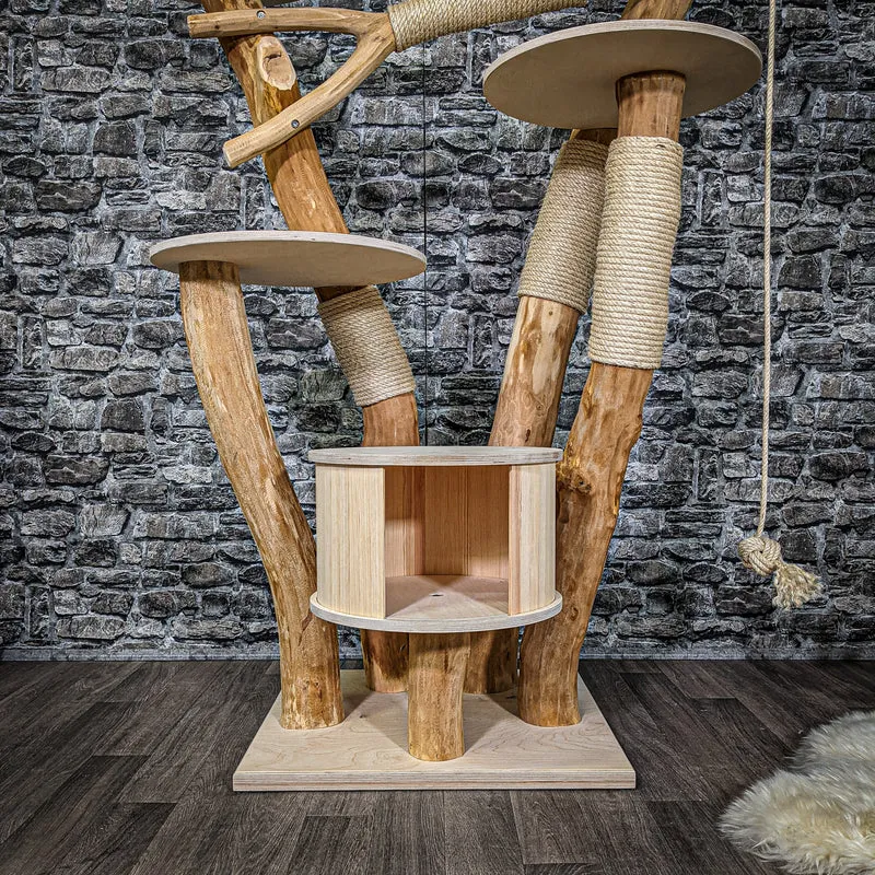 Naturkratzbaum 2242 Kratzbaum Natur Holz Design 160 cm hoch