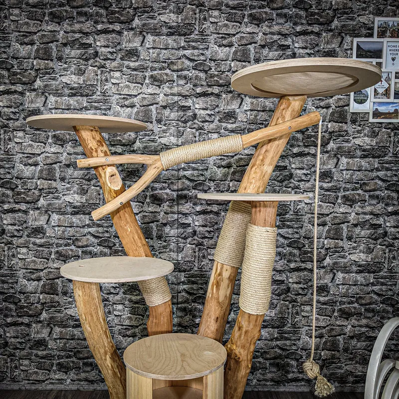 Naturkratzbaum 2242 Kratzbaum Natur Holz Design 160 cm hoch