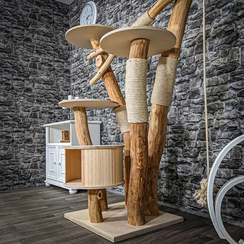 Naturkratzbaum 2242 Kratzbaum Natur Holz Design 160 cm hoch