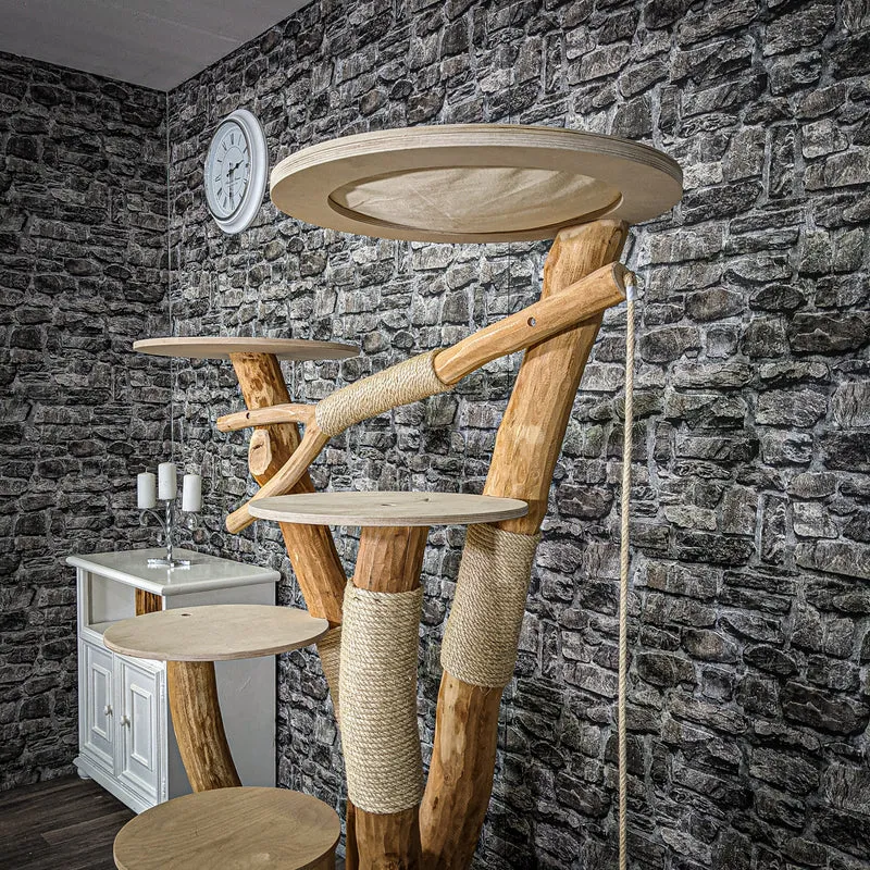 Naturkratzbaum 2242 Kratzbaum Natur Holz Design 160 cm hoch