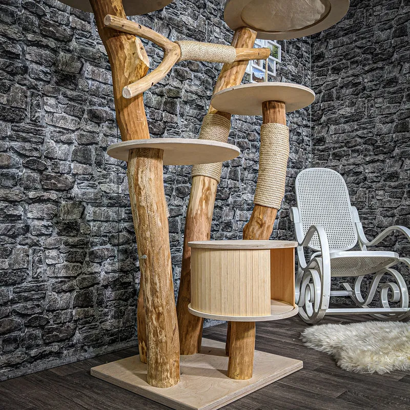 Naturkratzbaum 2242 Kratzbaum Natur Holz Design 160 cm hoch