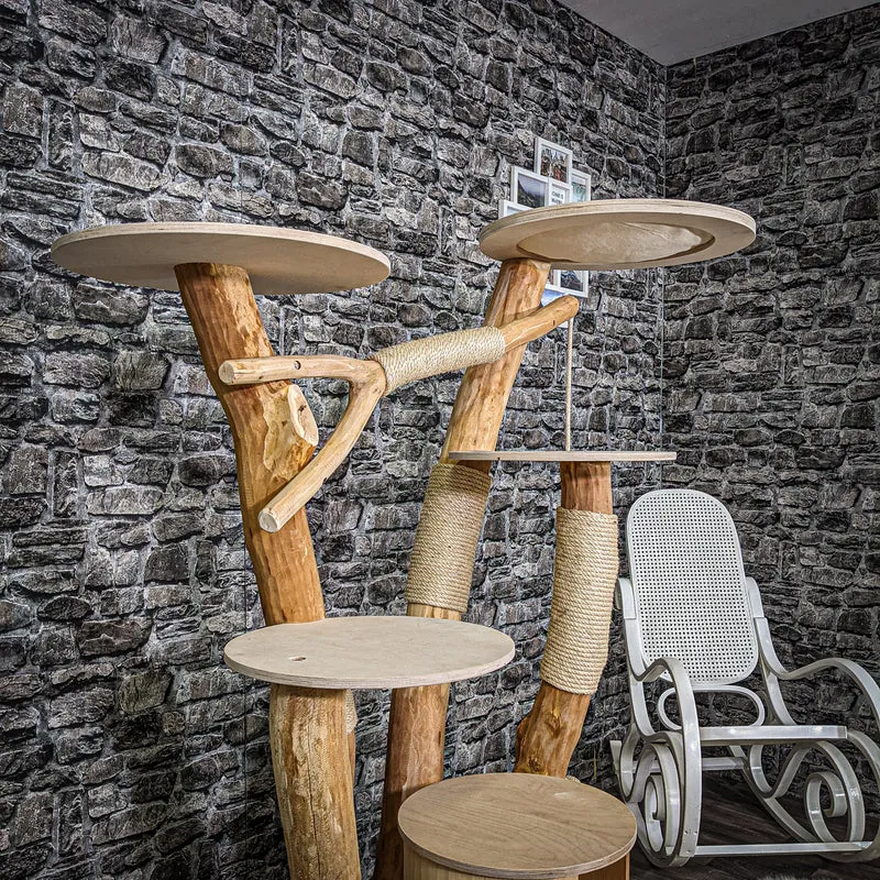 Naturkratzbaum 2242 Kratzbaum Natur Holz Design 160 cm hoch