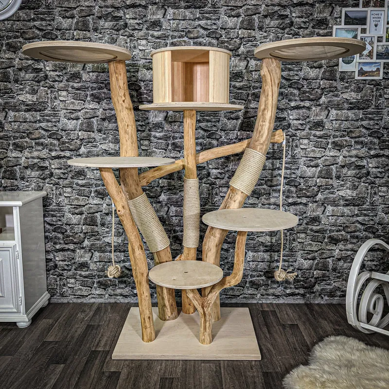 Naturkratzbaum 2241 Kratzbaum Natur Holz Design 160 cm hoch
