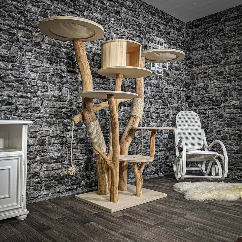 Naturkratzbaum 2241 Kratzbaum Natur Holz Design 160 cm hoch